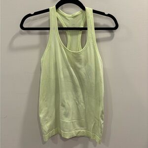Lululemon Faded Zap Wild Lime Yellow Swiftly Tech Racerback Tank Seamless Top